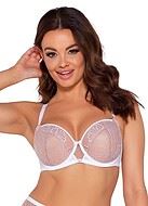 Full cup bra, embroidery, mesh cups, B to H-cup