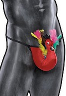 Male thong with rooster character