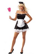 French maid costume in mini dress