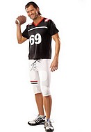 Football costume with shoulder pads