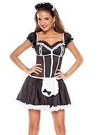 French maid costume with sheer mesh