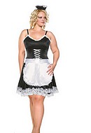French maid costume, plus size