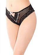 Panty with contrasting sequin trim, plus size