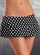 Skirt with heart pattern