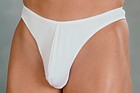 Male thong with contoured pouch