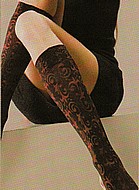 Knee high socks with swirls of color