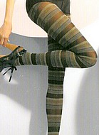 Tights with multicolor stripes