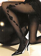 Pantyhose with roses