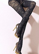 Tights with wave pattern