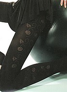 Tights with small flowers