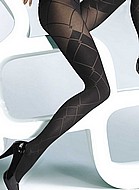 Tights with lines and boxes