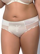 High cut panty with embroidered detail