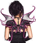 Butterfly (woman), costume wings, sheer mesh, glitter, scattered rhinestones