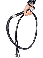 Costume whip, faux leather, rhinestones