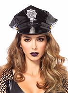 Female traffic police, costume hat, PVC
