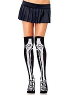 Over-knee socks, skeleton legs