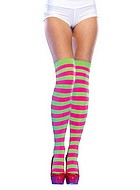 Neon striped thigh highs