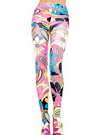Tights with retro flower designs