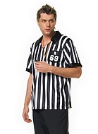 Sports referee, shirt costume, pocket, vertical stripes