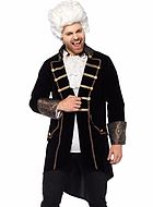 Renaissance vampire, costume coat, brocade, buttons, velvet