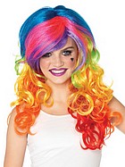Rainbow Rocker wig