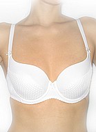 Bra with ventilated material
