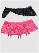Stretch lace open front gartini