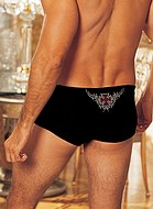 Fitted boxer shorts with iron cross