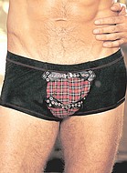 Boxer shorts with plaid front