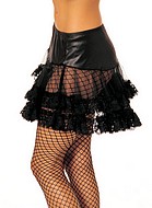 Petticoat with shirred net tulle and ruffles