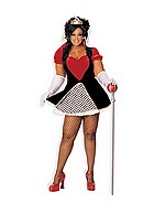 Queen of hearts costume, plus size