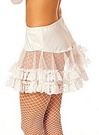 Petticoat with ruffled tulle, plus size