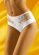 Briefs, cotton, embroidery, sheer inlays
