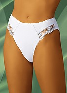 Panty with high waist and crochet inserts