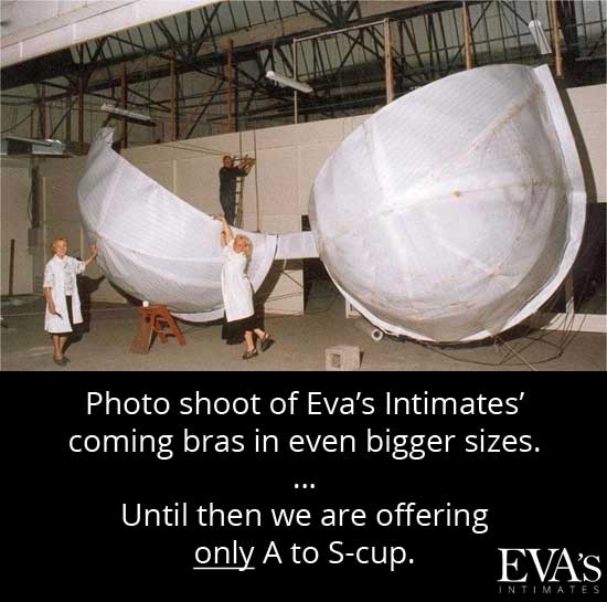 Photo shoot of Eva’s Intimates’ coming bras in even bigger sizes. - Until then we are offering  only A to S-cup.