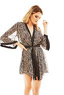 Lounge robe, high quality, sash, zebra
