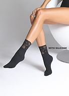 Ankle socks, wide lace edge