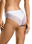 Classic briefs, high quality cotton, intricate lace, plain front