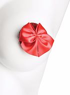 Self-adhesive nipple cover/patch, big bow, sequins