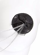 Self-adhesive nipple cover/patch, bow, chain