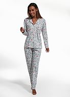 Top and pants pajamas, soft cotton, pocket, flowers