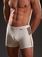 Fitted boxer shorts with two tone design