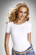 Short sleeve top, high quality cotton, lace trim
