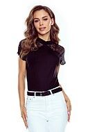 Short sleeve top, high quality viscose, openwork lace