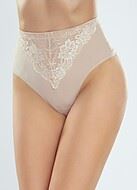 Romantic thong, high waist, floral lace, belly control