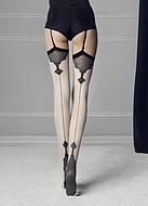 Beautiful stockings, cuban heel, patterned back seam