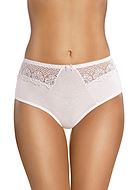 Briefs, high quality cotton, lace inlays, slightly higher waist
