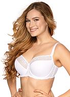 Romantic big cup bra, embroidery, partially sheer cups, B to K-cup
