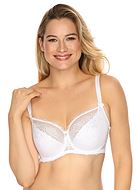 Classic bra, embroidery, partially sheer cups, B to K-cup