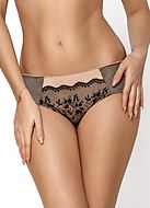 Beautiful briefs, embroidery, mesh inlay
